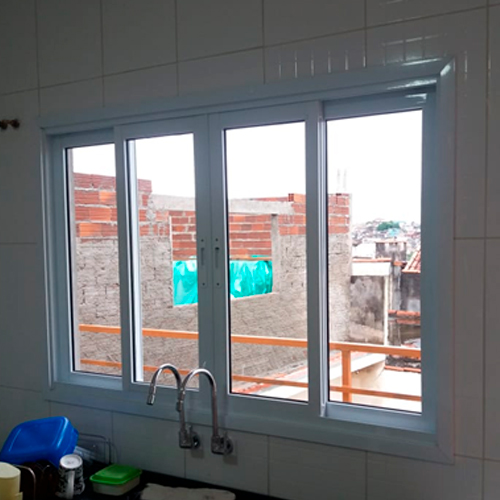 JANELA CONVENCIONAL DE CORRER 4 FOLHAS, 2 FIXA E 2 MÓVEL
